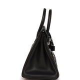 Hermes Limited Edition Birkin Rock 25 Black Volupto Palladium Hardware