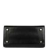 Hermes Birkin Sellier 25 Black Box Palladium Hardware