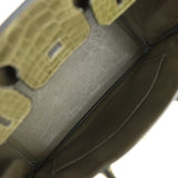 Vintage Hermes Birkin 30 Vert Olive Matte Alligator Gold Hardware