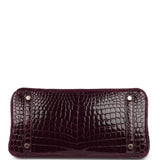 Hermes Birkin 30 Bordeaux Shiny Niloticus Crocodile Gold Hardware - Thumbnail View 6