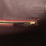 Hermes Birkin 30 Bordeaux Shiny Niloticus Crocodile Gold Hardware