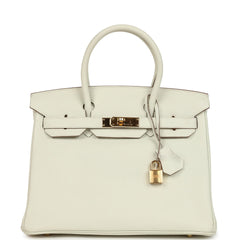 Pre-owned Hermes Birkin 30 Mushroom Togo Gold Hardware