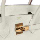 Pre-owned Hermes Birkin 30 Mushroom Togo Gold Hardware