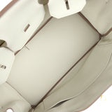 Pre-owned Hermes Birkin 30 Mushroom Togo Gold Hardware