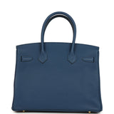 Hermes Birkin 30 Deep Bleu Togo Gold Hardware
