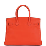 Hermes Birkin 30 Orange Poppy Togo Palladium Hardware