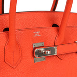 Hermes Birkin 30 Orange Poppy Togo Palladium Hardware