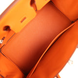 Hermes Birkin 25 Orange Togo Palladium Hardware
