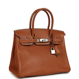 Pre-owned Hermes Birkin 30 Fauve Barenia Faubourg Palladium Hardware - Thumbnail View 2