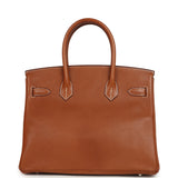 Pre-owned Hermes Birkin 30 Fauve Barenia Faubourg Palladium Hardware - Thumbnail View 4