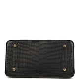 Hermes Birkin 25 Black Matte Niloticus Crocodile Gold Hardware