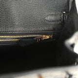 Hermes Birkin 25 Black Matte Niloticus Crocodile Gold Hardware