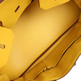 Vintage Hermes Shoulder Birkin 42 JPG Soleil Clemence Palladium Hardware - Thumbnail View 8