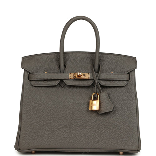 Hermes Birkin 25 Etain Togo Rose Gold Hardware