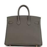 Hermes Birkin 25 Etain Togo Rose Gold Hardware