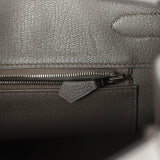 Pre-owned Hermes Birkin 35 Etain Togo Palladium Hardware