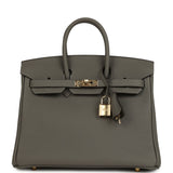 Hermes Birkin 25 Gris Meyer Togo Permabrass Hardware - Thumbnail View 1