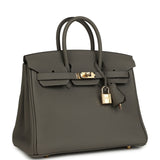 Hermes Birkin 25 Gris Meyer Togo Permabrass Hardware - Thumbnail View 2