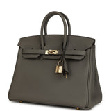 Hermes Birkin 25 Gris Meyer Togo Permabrass Hardware - Thumbnail View 5