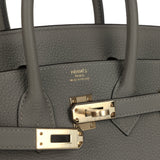 Hermes Birkin 25 Gris Meyer Togo Permabrass Hardware - Thumbnail View 7