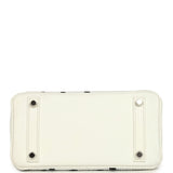 Custom "Dalmatian" Swarovski Crystal Hermes Birkin 25 White Epsom Palladium Hardware - Thumbnail View 6