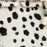 Custom "Dalmatian" Swarovski Crystal Hermes Birkin 25 White Epsom Palladium Hardware - Thumbnail View 7