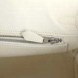 Custom "Dalmatian" Swarovski Crystal Hermes Birkin 25 White Epsom Palladium Hardware - Thumbnail View 9