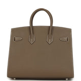 Hermes Birkin Sellier 25 Etoupe Epsom Palladium Hardware