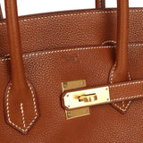 Hermes Birkin 35 Fauve Barenia Faubourg Gold Hardware