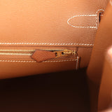 Hermes Birkin 35 Fauve Barenia Faubourg Gold Hardware