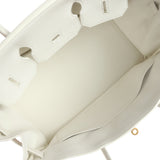 Hermes Birkin 35 White Clemence Gold Hardware