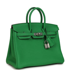 Hermes Birkin 25 Bambou Verso Togo Palladium Hardware
