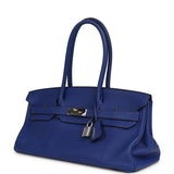 Vintage Hermes Shoulder Birkin 42 JPG Bleu Electric Togo Palladium Hardware - Thumbnail View 5