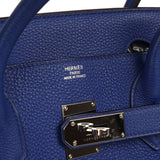 Vintage Hermes Shoulder Birkin 42 JPG Bleu Electric Togo Palladium Hardware - Thumbnail View 7