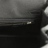 Hermes Birkin 25 Black Ostrich Palladium Hardware
