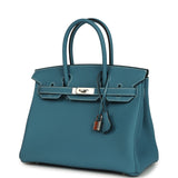 Hermes Birkin 30 Blue Jean Togo Palladium Hardware