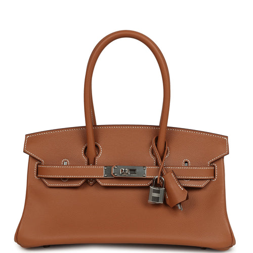 Hermes Shoulder Birkin Light 29 Gold Evercolor Palladium Hardware