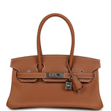Hermes Shoulder Birkin Light 29 Gold Evercolor Palladium Hardware - Thumbnail View 1