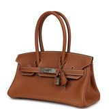 Hermes Shoulder Birkin Light 29 Gold Evercolor Palladium Hardware - Thumbnail View 5