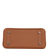 Hermes Shoulder Birkin Light 29 Gold Evercolor Palladium Hardware - Thumbnail View 6