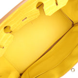 Pre-owned Hermes Birkin 35 Mimosa Matte Alligator Palladium Hardware