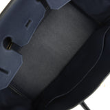 Pre-owned Hermes Birkin 35 Bleu Nuit Togo Gold Hardware