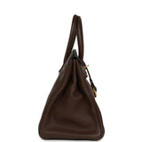 Pre-owned Hermes Birkin 35 Cacao Clemence Gold Hardware - Thumbnail View 3