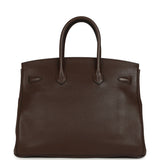 Pre-owned Hermes Birkin 35 Cacao Clemence Gold Hardware - Thumbnail View 4