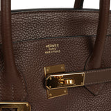 Pre-owned Hermes Birkin 35 Cacao Clemence Gold Hardware - Thumbnail View 7