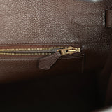 Pre-owned Hermes Birkin 35 Cacao Clemence Gold Hardware - Thumbnail View 9
