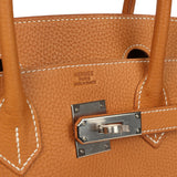 Hermes Birkin Sellier 30 Naturel Sable Vache Naturel Graine Palladium Hardware