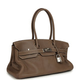 Vintage Hermes Shoulder Birkin 42 JPG Etoupe Clemence Palladium Hardware - Thumbnail View 2