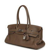 Vintage Hermes Shoulder Birkin 42 JPG Etoupe Clemence Palladium Hardware - Thumbnail View 5