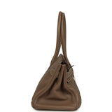 Vintage Hermes Shoulder Birkin 42 JPG Etoupe Clemence Palladium Hardware - Thumbnail View 3